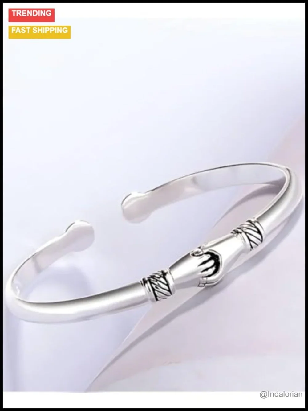 Sterling Silver Open Cuff Stackable Bracelet Adjustable